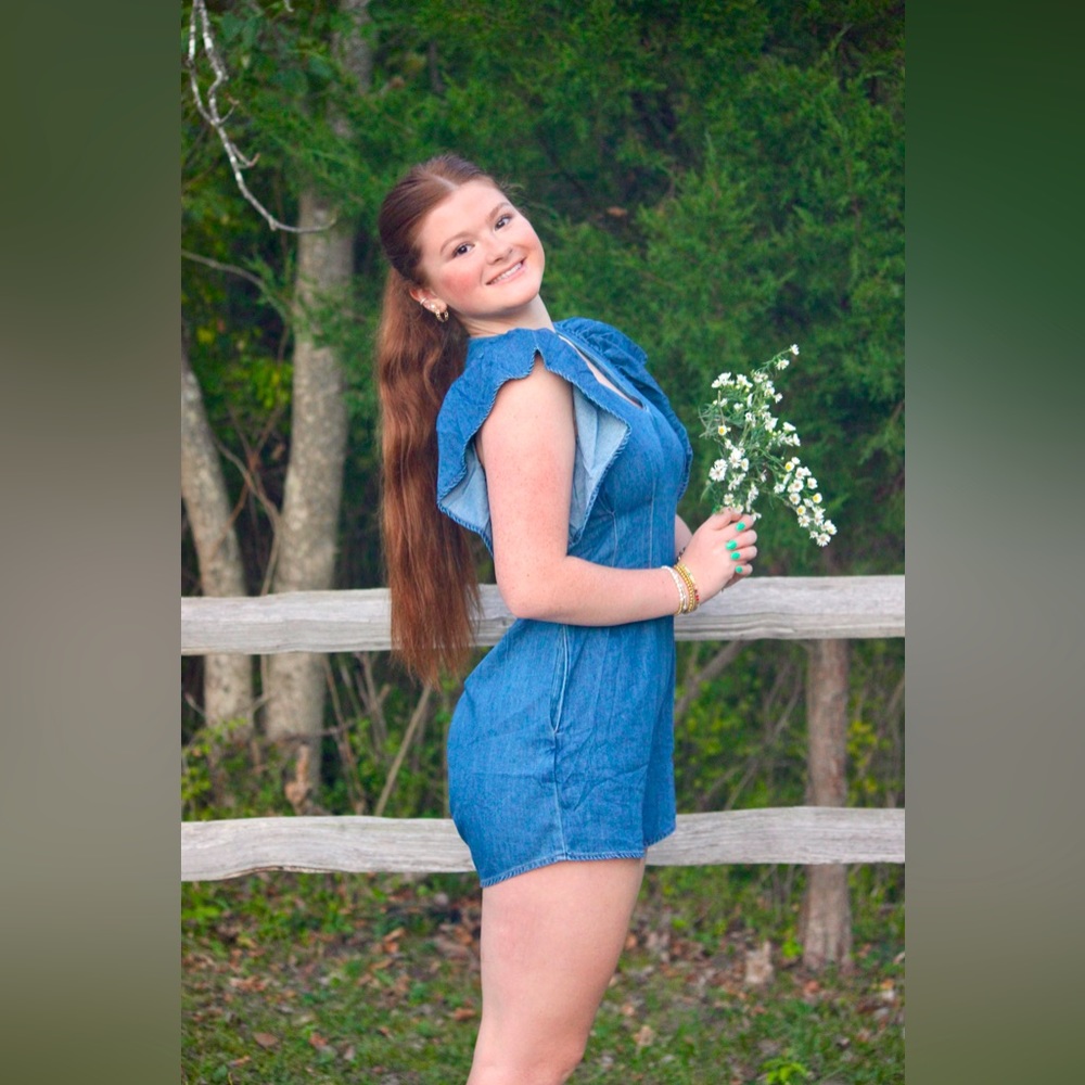 NEW- denim romper